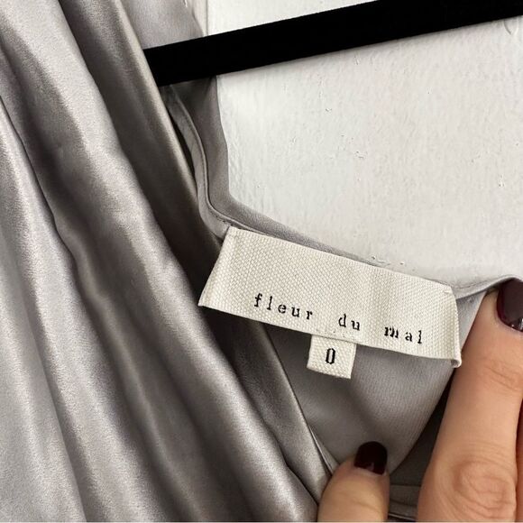 Fleur Du Mal One Shoulder Silk Midi Dress - Picture 5 of 10